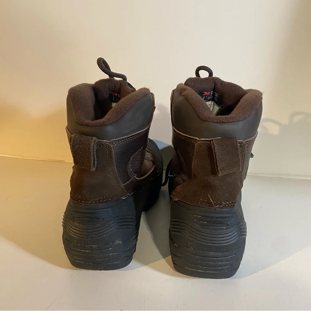 London Fog Woodside Brown Leather Duck Boot Size 8